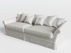 北欧白色布艺多人沙发3d模型 北欧白色布艺多人沙发