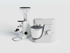 白色厨房家电厨师机和榨汁机