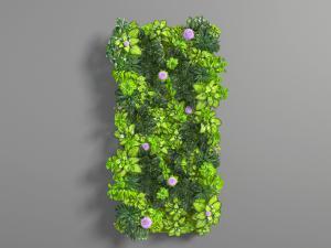 开着花朵的绿色植物墙