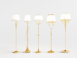 欧式白色灯罩落地灯