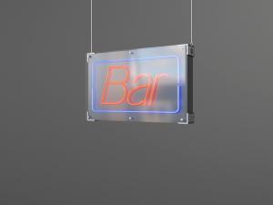 现代酒吧灯箱招牌、字母指示灯