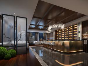 新中式餐馆饭店前台吧台