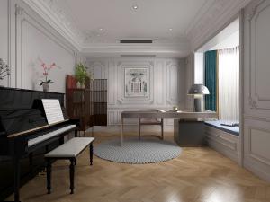 欧式书房钢琴房
