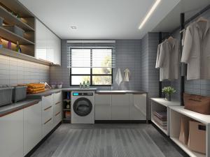 现代生活阳台滚筒洗衣机