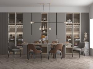 现代轻奢餐厅餐桌椅