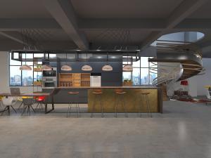 工业风吧台餐馆饭店