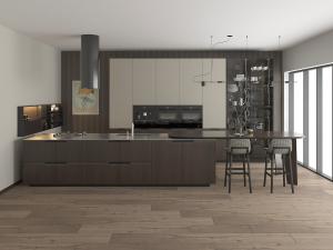 后现代厨房中岛橱柜