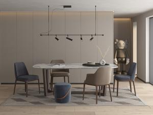 北欧餐厅餐桌椅