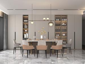 现代轻奢餐厅餐桌椅