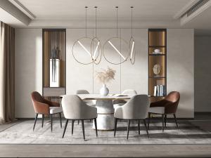 现代轻奢餐厅餐桌椅