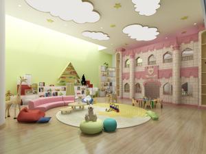 欧式幼儿园活动室大厅3d模型 欧式幼儿园活动室大厅