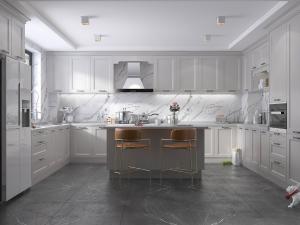 北欧厨房中岛橱柜