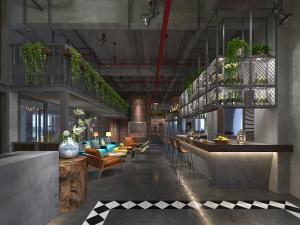 工业风酒吧吧台休闲空间