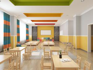 现代幼儿园教室休息区、床3d模型 现代幼儿园教室休息区、床