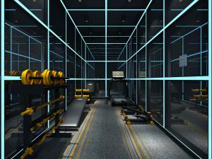 工业风健身房3d模型 工业风健身房