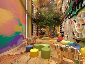 现代幼儿园图书室图书馆活动室3d模型 现代幼儿园图书室图书馆活动室