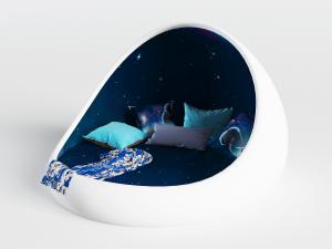 现代带有夜空装饰个性双人床