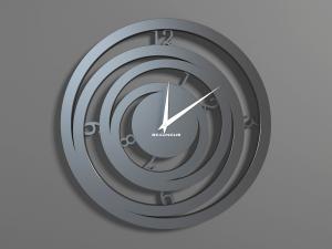 现代黑色金属镂空圆形钟表3d模型 现代黑色金属镂空圆形钟表