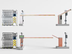伸缩门、道闸、车牌识别一体机