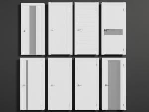 现代中间夹玻璃卫生间门