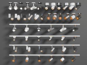 轨道射灯筒灯、明装射灯筒灯