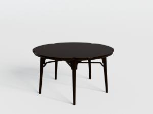 简欧黑色圆形茶几3d模型 简欧黑色圆形茶几
