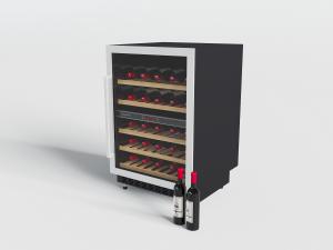 现代黑色玻璃柜门的红酒冰柜3d模型 现代黑色玻璃柜门的红酒冰柜