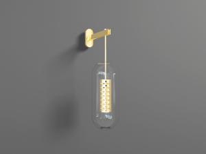 新中式透明玻璃灯罩的壁灯