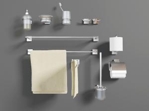 卫生间墙面毛巾架、马桶刷卫浴小件