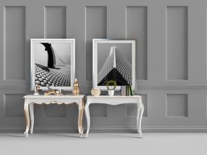 欧式白色雕花边柜、玄关柜3d模型 欧式白色雕花边柜、玄关柜