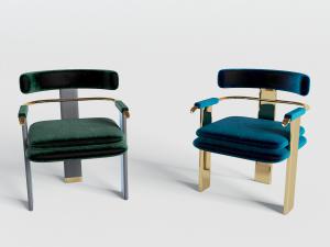 现代轻奢单人沙发椅3d模型 现代轻奢单人沙发椅