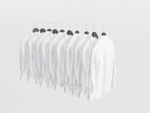 衣架上的白衬衣服装3d模型 衣架上的白衬衣服装