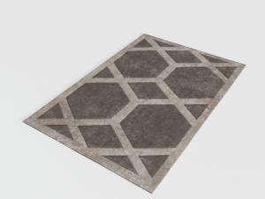 新中式多边形图案的地毯3d模型 新中式多边形图案的地毯
