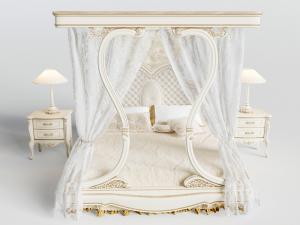 欧式带蚊帐的双人床