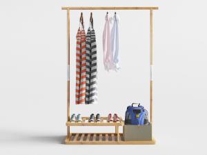 北欧实木玄关鞋架