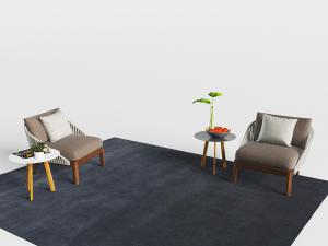 北欧单人沙发椅、三角腿边几3d模型 北欧单人沙发椅、三角腿边几