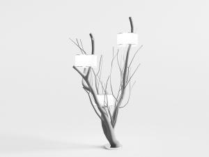 新中式树枝灯柱多头落地灯