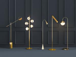 现代轻奢金色落地灯