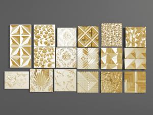 现代金色方形顶部扣板