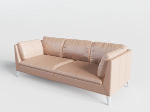 现代玫瑰金多人沙发3d模型 现代玫瑰金多人沙发