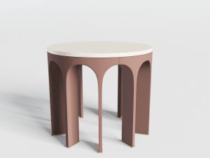 现代带拱形门洞装饰的圆形凳子