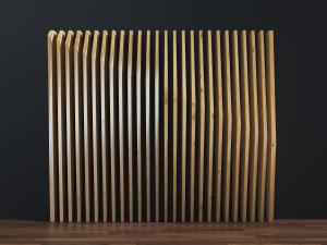 现代艺术造型原木背景墙3d模型 现代艺术造型原木背景墙