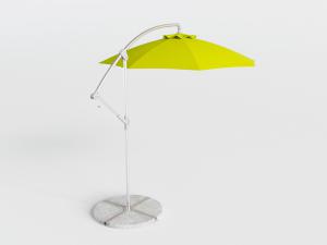 现代金属支架黄色的可折叠遮阳伞