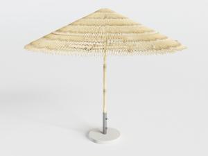 东南亚民宿竹编遮阳伞