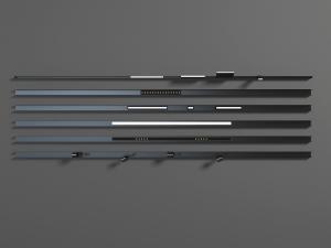 现代黑色金属轨道灯、筒灯轨道