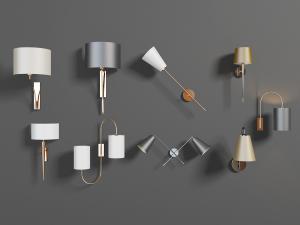 现代金属灯罩的壁灯