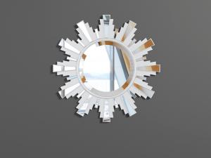 现代雪花造型的不锈钢装饰镜子