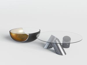 新中式圆形茶几3d模型 新中式圆形茶几