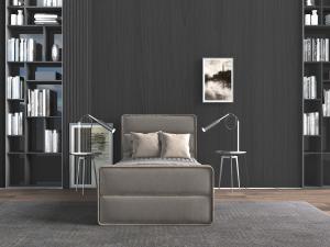 后现代布艺单人床