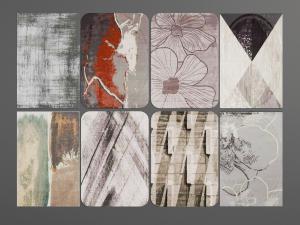 新中式长方形圆角地毯3d模型 新中式长方形圆角地毯